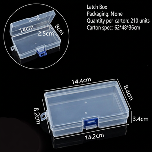 Caja de Plástico Transparente Rectangular con Tapa, Directo de Fábrica, Organizador para Almacenamiento de Joyas y Piezas Pequeñas - Product Image 2