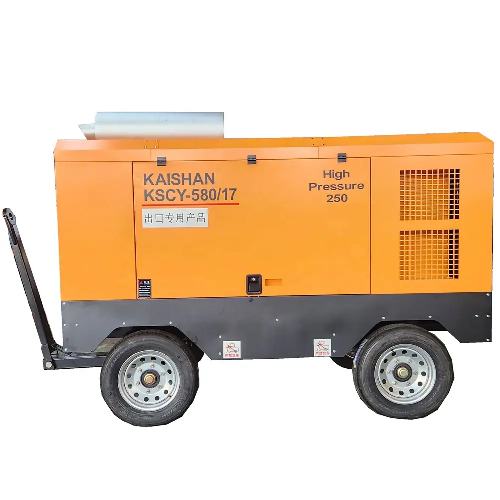 Nuovo tipo Diesel compressore d'aria a vite mobile con alta pressione dell'aria KSCY-24/23