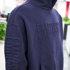 Sudadera Unisex Oversize de Algodón Pesado con Hombros Caídos, Estampado 3D en Relieve, Personalizada OEM para Invierno, con Serigrafía y Transferencia Térmica, ¡Oferta Caliente! - Product Image 2