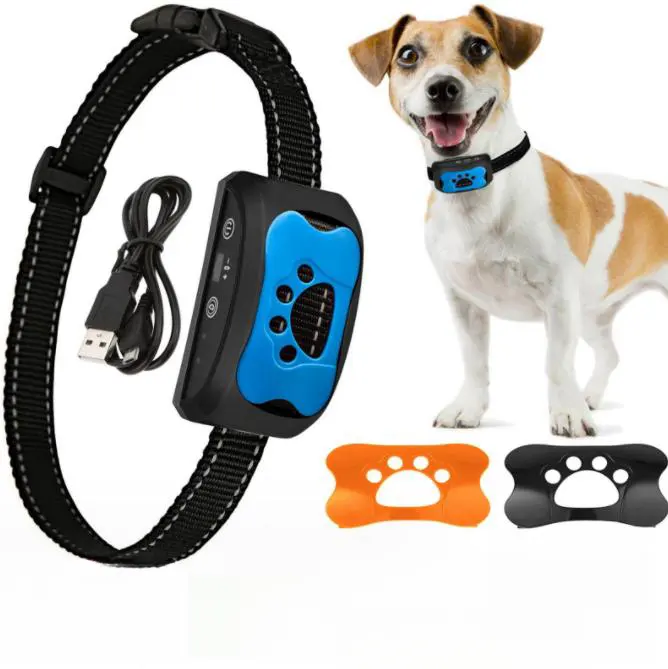 Top Seller Sem Casca Choque Elétrico Vibração Bark Control Collar para Voz Do Cão Ativado Anti Bark Pet Dog Training Collar