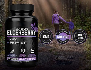 Píldoras en polvo de extracto de saúco OEM con vitamina C y zinc <span class=keywords><strong>para</strong></span> adultos, suplementos del <span class=keywords><strong>sistema</strong></span> inmunológico, cápsulas no <span class=keywords><strong>para</strong></span> recién nacidos - Product Image 3
