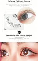 Faux cils auto-adhésifs transparents, aspect naturel, en une seule bande, doux et confortables, maquillage naturel, réutilisables