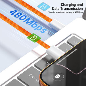 Cable USB C <span class=keywords><strong>de</strong></span> 30W 60W con Trenzado <span class=keywords><strong>de</strong></span> Nailon, Cable <span class=keywords><strong>de</strong></span> Carga Rápida Tipo C para <span class=keywords><strong>iPhone</strong></span> 17/17 Pro, para Samsung Note20 y Más - Product Image 2