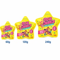 Bolsas de Mylar Personalizadas con Forma de Estrella, Ventana Transparente, Cierre Hermético, para Envasar Frutas, Dulces y Golosinas