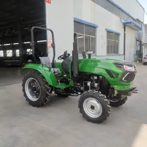Nieuw Product 2022 Viercilinder 4*4 65pk Tractor Landbouw Mini Tractor Met Voorlading En Graafmachine