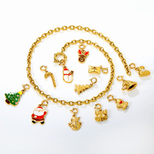 คริสต์มาสการ์ตูนชาร์มส์สร้อยคอจี้สแตนเลสเครื่องประดับของขวัญสำหรับทุกเพศ - Product Image 3
