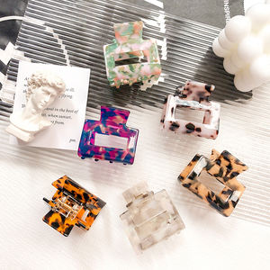 ที่หนีบผมอะซิเตทขนาดใหญ่สไตล์ย้อนยุควินเทจสีทึบโลโก้ตามสั่ง - Product Image 2