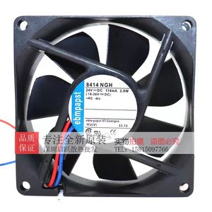 Ventilateur axial original 8025, 8 cm, 24 V, 2,8 W, 2800 tr/min, lame en plastique noir, montage mural - Product Image 2