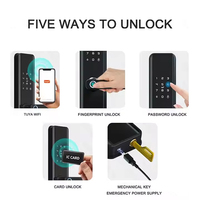 Serrure de porte intelligente TTlock Wi-Fi avec carte à puce biométrique d'empreintes digitales et clé de mot de passe Cloud électronique pour les serrures de porte d'air d'appartements
