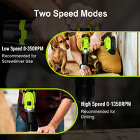 Kit de perceuse sans fil 2-en-1 avec 3 batteries et chargeur, outils électriques domestiques, embouts de tournevis, vente en gros OEM