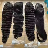 Vente en gros cheveux vietnamiens bruts alignés sur les cuticules perruque suisse Hd avec fermeture en dentelle perruques sans colle cheveux humains avant de lacet perruques pour les femmes noires