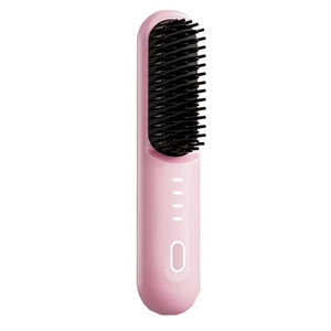 Brosse lissante et peigne chauffant pour femmes, 4 vitesses, manche en plastique, chauffe en 20 secondes, double tension - Product Image 2