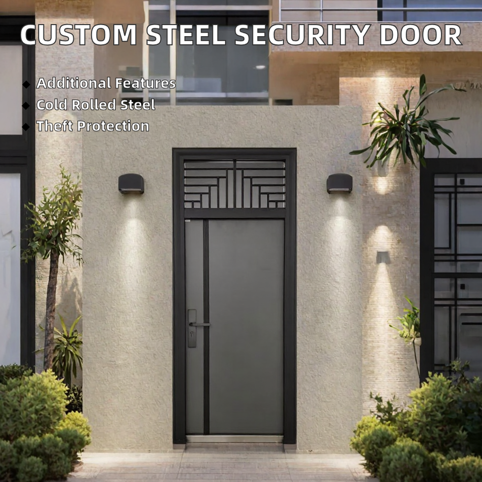Steel Security Door with Ventilation Insect Screen Powder Coated Anti ...