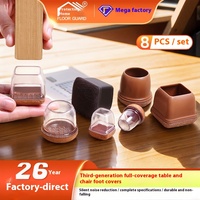Coussinets de meubles en silicone épais réutilisables et résistants à l'usure tapis de pied de table de chaise muet réduction du bruit couvre-jambes de tabouret de protection