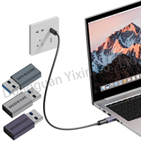 Adaptateur USB-C vers USB-C avec bloqueur de données uniquement pour la charge, protection contre le juice-jacking, rejet des tentatives de piratage, charge PD