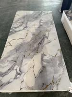Feuille de marbre artificiel en PVC, haute brillance, imperméable, facile à nettoyer, panneau décoratif moderne pour la maison, découpé sur mesure, en rouleau