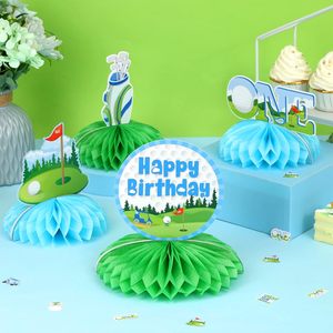 8 pièces Décorations de table alvéolées pour le 1er anniversaire sur le thème du golf pour garçons de <span class=keywords><strong>1</strong></span> <span class=keywords><strong>an</strong></span>, centres de table sportifs - Product Image 4