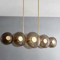 Lampe de décoration en verre artisanal moderne, luminaire de plafond personnalisé, lustre en verre, luminaire suspendu