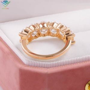 Bague en diamant de laboratoire CVD en or 14 carats, couleur EF, taille ovale, certifiée IGI, pour femme, mariage/anniversaire, bijoux fins - Product Image 3