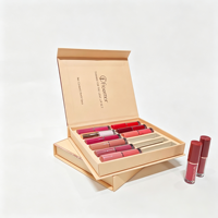 Boîte cadeau magnétique personnalisée avec votre propre logo, en matériaux recyclés et doublure en éponge, 12 couleurs, emballage pour gloss à lèvres, boîte cosmétique