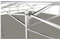 Support de montage au sol pour panneaux solaires photovoltaïques légers en zinc-aluminium-magnésium galvanisé à chaud, résistant à la corrosion
