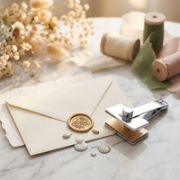 Embosseur manuel personnalisé avec logo, tampon à sec en métal portable pour les invitations de mariage et les certificats en papier