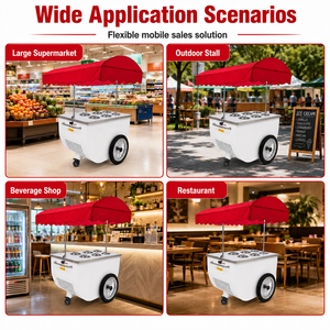 Vetrina Professionale Curva per Gelato con Vetro Temperato, 4/6/8 Vaschette, per Supermercati, Caffetterie, Panifici e Negozi di Alimentari - Product Image 3