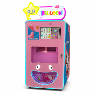 Machine de jeu d'arcade à ballons rose, à monnayeur, avec lumières clignotantes, pour parc d'attractions, plusieurs joueurs, en anglais - Product Image 1