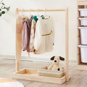 <span class=keywords><strong>Appendiabiti</strong></span> Pieghevole per Bambini, Stile Semplice e Moderno, da Terra a Soffitto, in Legno Massello per Camera da Letto - Product Image 1