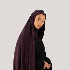 オーストラリア人気竹コットンヒジャーブストレッチ通気性固体女性スカーフショールソフトジャージーイスラム教徒ヒジャーブターバン - Product Image 3