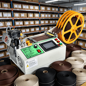 Machine de découpe de sangles automatique informatisée haute vitesse à chaud/froid avec moteur longue durée pour sacs à dos et bandoulières - Product Image 1