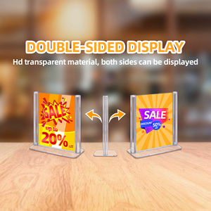 <strong>A8</strong> PS Card Name Holder Table Stand OEM T-Shaped Display Table Stand for Store Menu Holder Restaurant - Product Image 5