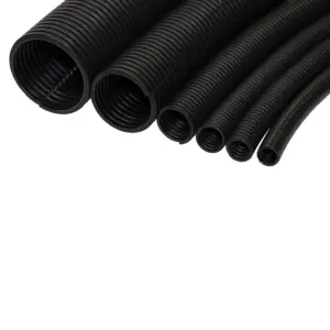 Hot sales PP PE PA corrugated flexible conduit UV resist split wire loom tubing for electric