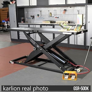 <span class=keywords><strong>Table</strong></span> élévatrice hydraulique et <span class=keywords><strong>pneumatique</strong></span> pour <span class=keywords><strong>moto</strong></span> KARLION GSR-500K 500 kg avec certification CE Durée de vie de 10 ans - Product Image 2