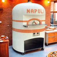 Four à pizza bois et gaz en acier inoxydable pour extérieur, à combustion au bois, avec rotation automatique, style Napoléon, cheminée industrielle