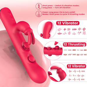 Vibrador de Conejo para Mujeres, Juguetes Sexuales, 12 Vibraciones, 12 Estimulaciones del Punto G, Vibrador de Silicona, Dildo, Juguetes para Adultos para Mujeres y Parejas - Product Image 4