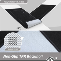 Tapis d'entrée super absorbant en microfibre à boucles tuftées unies, lavable en machine, antidérapant, résistant aux taches, pour porte d'entrée pour animaux