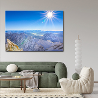 Impression acrylique moderne, art mural, paysage de montagne et de lac, affiche de décoration intérieure, tableau pour salon, peinture sur toile sans cadre