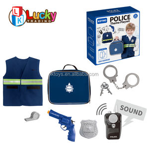 Nouveauté Lucky Toys : Ensemble complet avec gilet réfléchissant, sac, talkie-walkie, badge, <span class=keywords><strong>menottes</strong></span> et sifflet - Product Image 2
