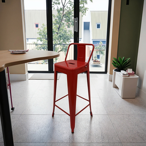 Đệm sắt thanh phân với ghế tựa lưng cho đảo bếp và thanh Nhà tiết kiệm thiết kế cho quán cà phê trong nhà và ngoài trời - Product Image 1