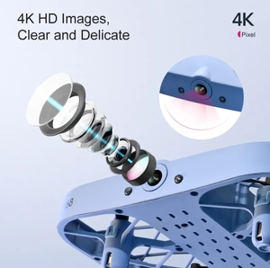 Dron JJRC H107 4CH Grid Pocket Selfie RC, Quadcopter Pequeño para Principiantes, Cámara 4k, WiFi, Plegable, Modo Sin Cabeza - Product Image 5