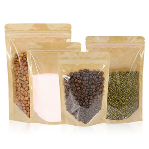 <span class=keywords><strong>Achat</strong></span> en gros Emballage <span class=keywords><strong>transparent</strong></span> personnalisé Sacs à fermeture éclair en papier kraft en <span class=keywords><strong>plastique</strong></span> <span class=keywords><strong>transparent</strong></span> biodégradable compostable Pe - Product Image 1