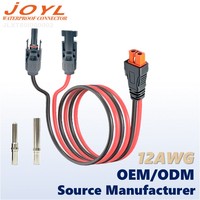 Kabel Penyimpanan Energi JOYL XT-60i-L MC4L Connector 35A 500V DC 12AWG Solid Pin untuk Panel Surya