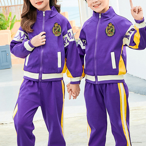 Uniformes escolares de algodón con logotipo personalizado para trotar, conjunto de ropa para niños, chándal para gimnasio, 2 piezas - Product Image 4