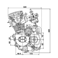 Moteur CQJB Loncin 150cc Neuf Moteur de Moto à 2 Temps 175cc Moto 200cc Moteur Diesel