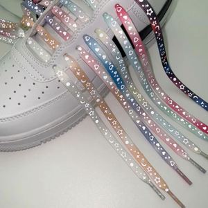 Cordones reflectantes de moda para zapatillas AF1, cordones de repuesto, cuerdas reflectantes, cordones planos para zapatos, cordones personalizados con estampado. - Product Image 1
