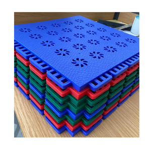 Multi-Sport Court Flooring <b>Tiles</b>-Basketball Badminton Table Tennis-Waterproof Interlocking TPE Vinyl for Outdoor Use - Product Image 2