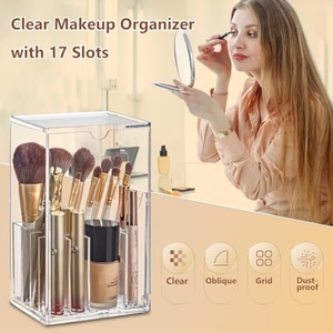 Manufacturer Custom Modern <b>Stackable</b> Anti-Rust Sliding Shelf Makeup Brush Cosmetic <b>Drawer</b> Organizer Eco-Friendly Acrylic for - Product Image 3