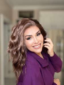 Factory Price Water Wave Dark Brunette 13x4 Transparent French Short Length <b>Synthetic</b> <b>Wigs</b> Heat Resistant HD for Black Women - Product Image 3