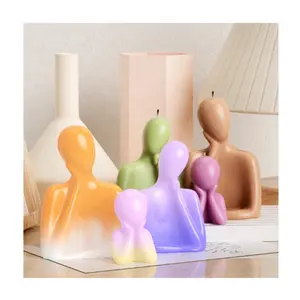 DLR1332 Vente en gros DIY Aromathérapie plâtre corps résine moule décoration Enfant mère père famille bougie moule silicone